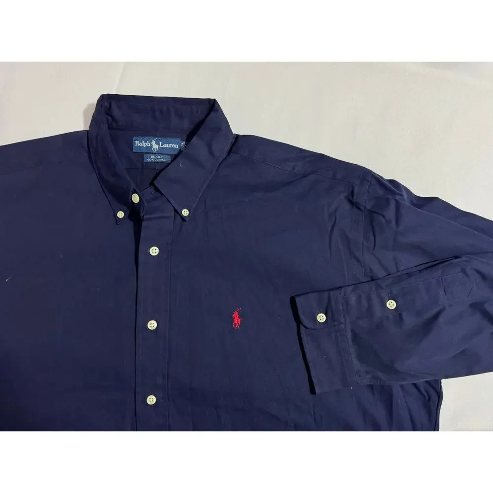 Polo Ralph Lauren Blake Blue Button Down Shirt Size XL 28x34
